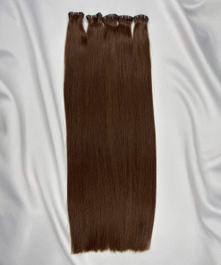 Виетнамска коса Genius Weft 60см - Тъмно кестенява 1A