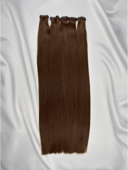 Βιετναμέζικα μαλλιά Genius Weft 60 cm - σκούρο καστανό 1A