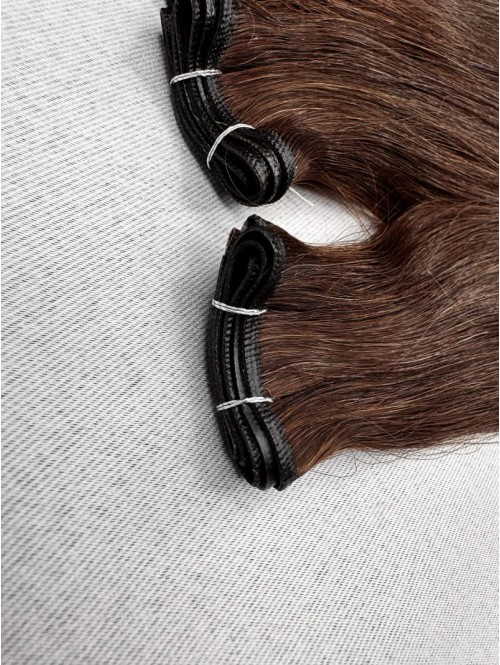 Βιετναμέζικα μαλλιά Genius Weft 60 cm - σκούρο καστανό 1A