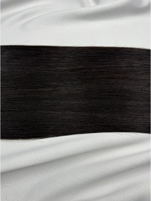 Βιετναμέζικα μαλλιά Genius Weft 60 cm - σκούρο καστανό/μαύρο 1B