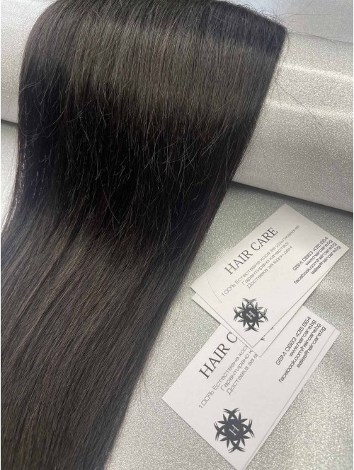Păr natural Remy 55 cm - șaten închis/negru 1B Păr natural Remy 55 cm - șaten închis/negru 1B