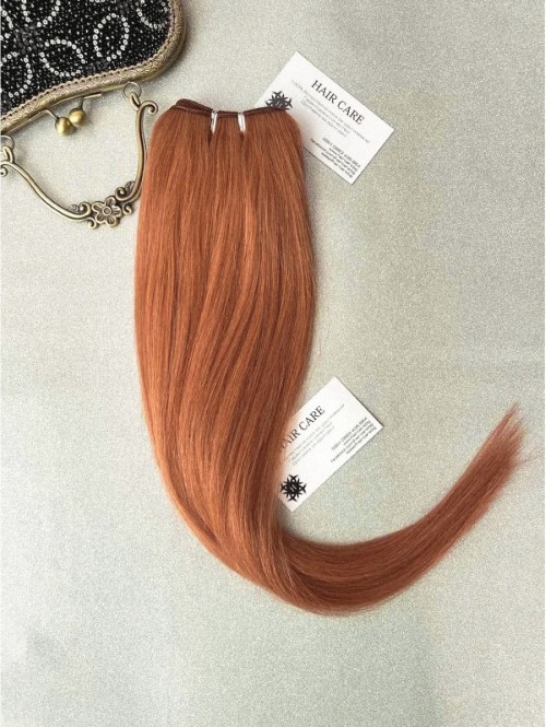 Păr natural Remy 55 cm - arămiu auriu 350
