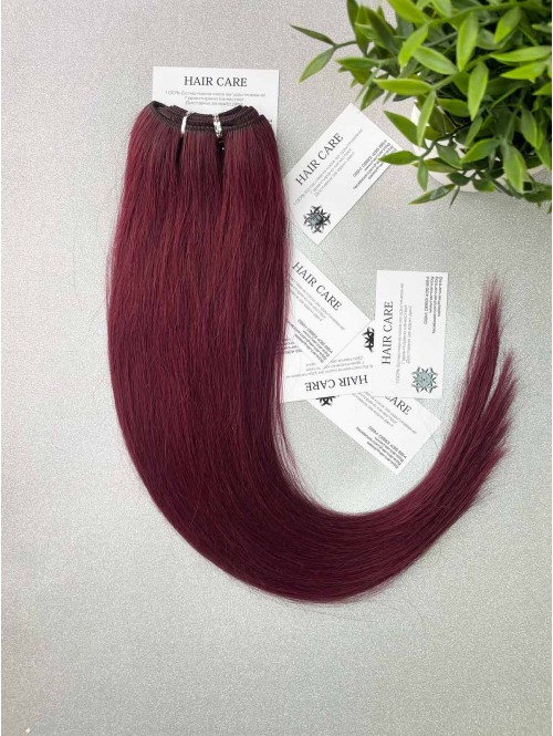 Natural Remy Hair for Extensions – 55 cm, Dark Mahogany 99J
