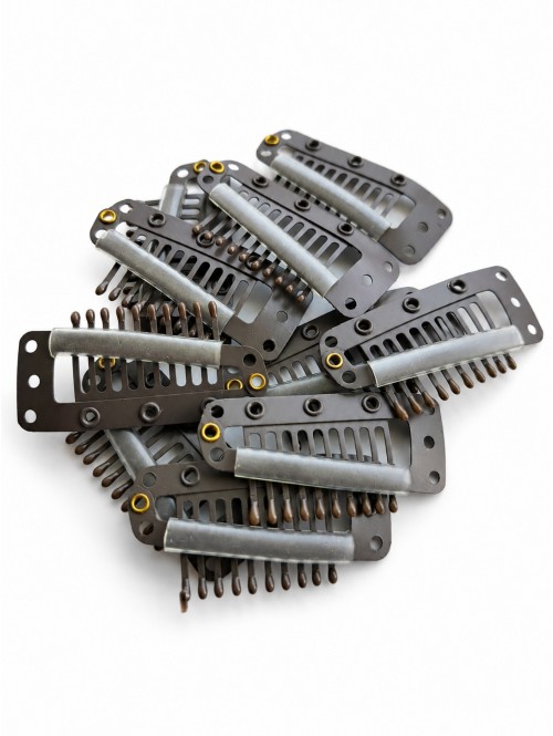 Dark Brown Hair Clips – 38mm