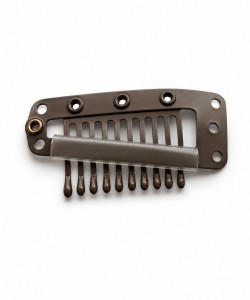 Clipsuri șaten închis pentru păr, 38 mm