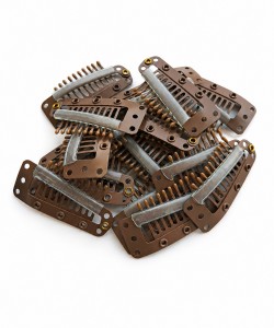 Clipsuri șaten deschis pentru păr, 38 mm