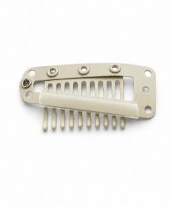 Clipsuri albe pentru păr, 38 mm