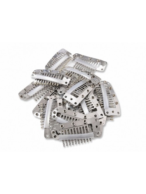Clipsuri argintii pentru păr, 38 mm