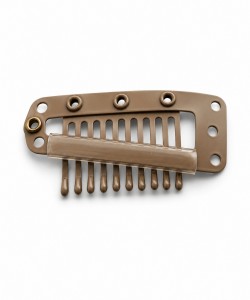 Clipsuri șaten deschis pentru păr, 38 mm