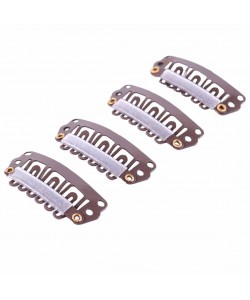 Clipsuri șaten închis pentru extensii de păr, 28 mm Clipsuri șaten închis pentru extensii de păr, 28 mm